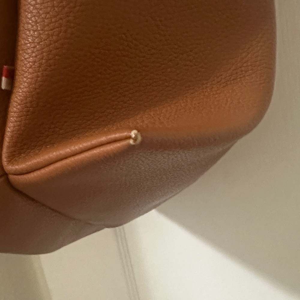 COLAB Tan Pebbled Vegan Leather Tote with Double Straps - Picture 5 of 16